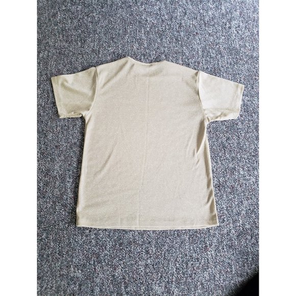 90s/Y2K Gold Sparkly Tee - Picture 2 of 3